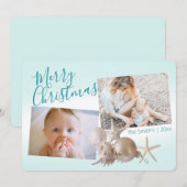 Foto Starfish and Sand Dollar Holiday Feestdagenkaart (Voorkant / Achterkant)