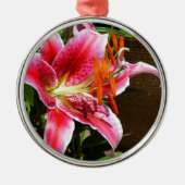 Foto Stargazer Lily Metalen Ornament (Voorkant)