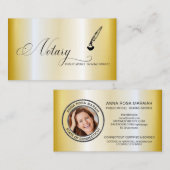 *~* FOTO - Stempel Pen Feather Signing Agent Notio Visitekaartje (Voorkant / Achterkant)