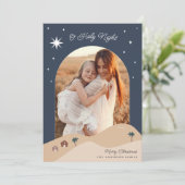 Foto ster van Bethlehem Feestdagenkaart (Staand voorkant)