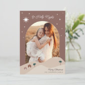 Foto ster van Bethlehem Feestdagenkaart (Staand voorkant)