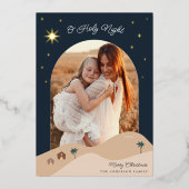 Foto ster van Bethlehem Folie Feestdagenkaart (Voorkant)