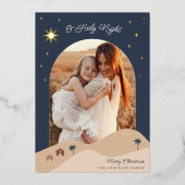 Foto ster van Bethlehem Folie Feestdagenkaart (Voorkant)