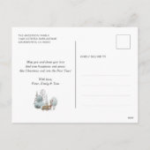 Foto sterren Snow Happy New Year Feestdagenkaart (Achterkant)