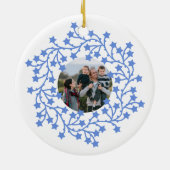 Foto Sterrenkrans Scandinavische vakantie Keramisch Ornament (Achterkant)