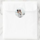 Foto Stickers met aangepaste tekst onderaan (Tas)