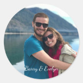 Foto Stickers met tekst onderaan (Voorkant)