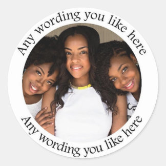 Foto-stickers voor verjaardagsfeestje  ronde sticker