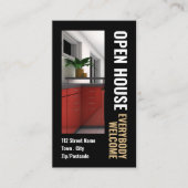 Foto Stijl Realtor Open Huis Adverteren Kaarten Visitekaartje (Voorkant)