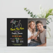 Foto Stock De Barpartij Neon Paar Douche Kaart (Staand voorkant)