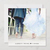 Foto Stof Blauw Ontvangst 'Happily Ever After' Kaart (Achterkant)