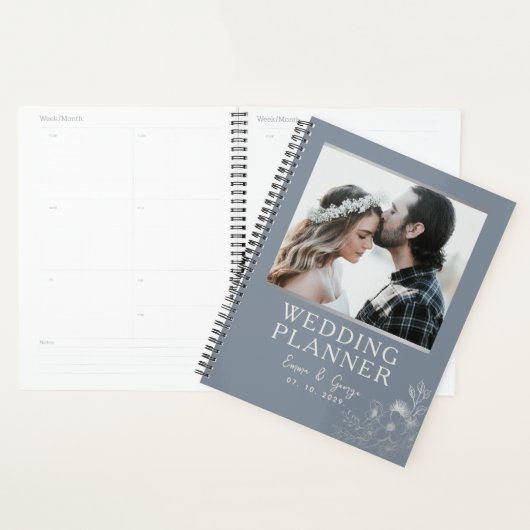 Foto Stofblauwe Trouwplanner Planner (Display)