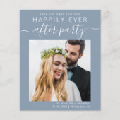 Foto Stoffige Blauwe Huwelijksreceptie Sla de datu (Voorkant)