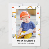 Foto Stop de verkeersconstructie verjaardag Kaart (Achterkant)