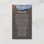 Foto Strand Begrafenis Gebed Kaart Visitekaartje (Achterkant)