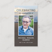 Foto Strand Begrafenis Gebed Kaart Visitekaartje (Voorkant)