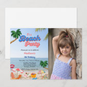 Foto strand feest verjaardag, zomer strand verjaar kaart (Voorkant / Achterkant)
