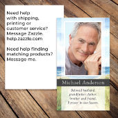 Foto Strand Kruis Herdenkings Gebedskaart Visitekaartje