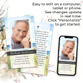 Foto Strand Kruis Herdenkings Gebedskaart Visitekaartje