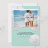 Foto Strand Zeeglas Zanddollars Trouwwebsite Kaart (Achterkant)