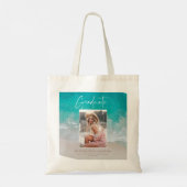 Foto strandoceaan afstuderen tote bag (Achterkant)