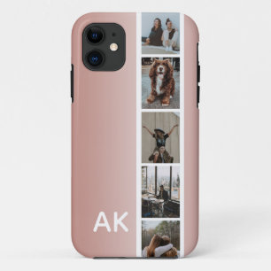 Foto Strip Pink Ombre Persoonlijke Initialen Case-Mate iPhone Case