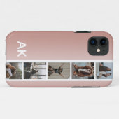 Foto Strip Pink Ombre Persoonlijke Initialen Case-Mate iPhone Case (Achterkant (horizontaal))