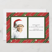 Foto Strip Red Green | Kerstfeestdag Kaart (Achterkant)