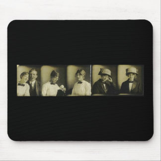 Foto Strip van een ouderwetse romantische vrouw Muismat