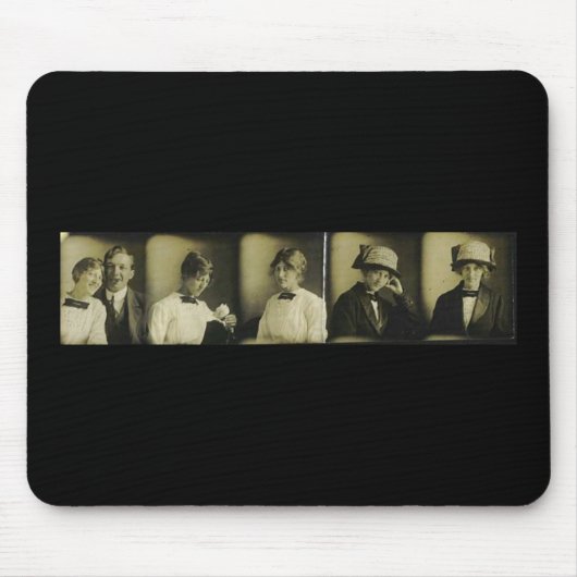 Foto Strip van een ouderwetse romantische vrouw Muismat (Voorkant)