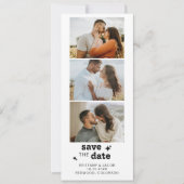 Foto Strip Vet Retro Bruiloft Save The Date (Voorkant)