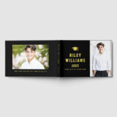 Foto student afstuderen afstudeerdop zwart echt gastenboek (Volledig)