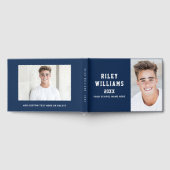 Foto student afstuderen afstuderen donkerblauw gastenboek (Volledig)