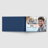 Foto student afstuderen afstuderen donkerblauw gastenboek (Volledig)