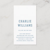 Foto student afstuderen naam visitekaartje (Achterkant)