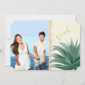 Foto Succulent Aloe Pink Limoen Hydrangea Wedding Kaart (Achterkant)