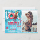 Foto Summer Pool Party Verjaardag Kaart (Voorkant)