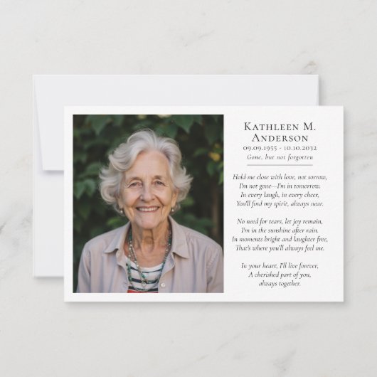 Foto Sunflower Cross Script begrafenis Bedankkaart (Achterkant)