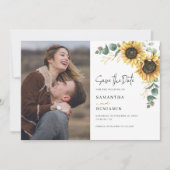 Foto Sunflower Eucalyptus Weddenschap Save The Date (Voorkant)