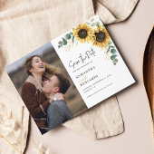 Foto Sunflower Eucalyptus Weddenschap Save The Date