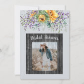 Foto: Sunflower Lavender Rustic Vrijgezellenfeest Kaart (Voorkant)