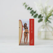 Foto Surf Bikini Barista Double Number Coffee Klantenkaartje (Staand voorkant)