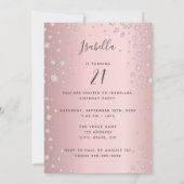 Foto: Surprise Birthday Party dusty roos diamants Kaart (Achterkant)