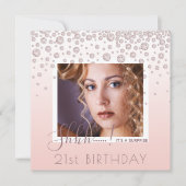 Foto: Surprise Birthday Party roos gold diamants Kaart (Voorkant)