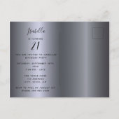 Foto: Surprise Birthday Sildiamant-uitnodiging Briefkaart (Achterkant)