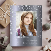 Foto: Surprise Birthday Sildiamant-uitnodiging Briefkaart