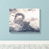Foto Swan Natuur Canvas Afdruk (Insitu (Houten vloer))