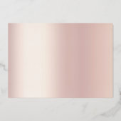 Foto Sweet 16 Birthday Modern Real Roos Gold Folie Uitnodiging (Achterkant)