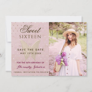 Foto Sweet 16 Birthday Save The Date