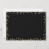 Foto Sweet 16 Modern Black Gold Glitter Birthday Kaart (Achterkant)